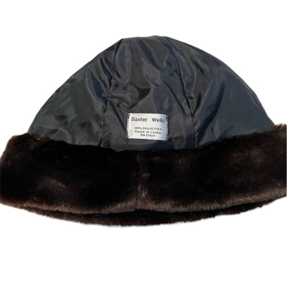 Luxury Fur Bucket Hat Faux Fur Mink Vintage Plush Chocolate Brown Retro One Size - Picture 9 of 15